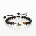 Couple Bracelet with Obsidian and Tigereye Beads